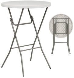 Stół ogrodowy składany Fi:80 cm, H:110 cm, OUTLET