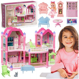 Domek Dla Lalek Willa Ogrodowa 156el