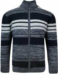 Lekki Sweter Na Zamek - Pioneer - Granatowy