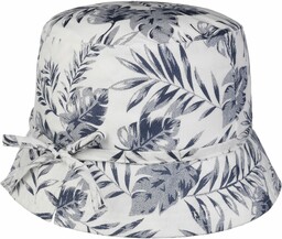 Kapelusz Tekstylny Allover Leaves Bucket by Lipodo, biało-niebieski,