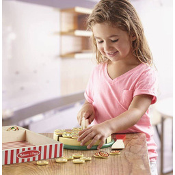 Pizza Party drewniana pizza z dodatkami 50533 Melissa