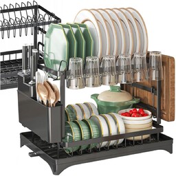 Suszarka Do Naczyń Dwupoziomowa Ociekacz Talerze Sztućce