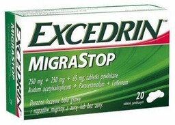 Excedrin Migrastop, 20 tabletek przeciwbólowych