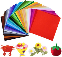 Filc dekoracyjny kolorowy plastyczny 25x25 cm kolorowy 40