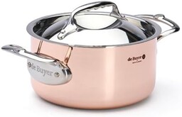 De Buyer Cuivre przędza INOX garnek do smażenia,