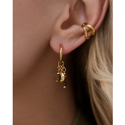 Pakamera Złote kolczyki koła z zawieszkami ze stali