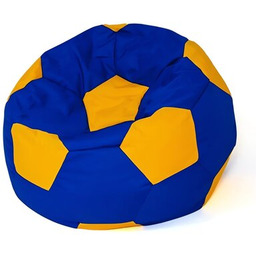 GO GIFT Pufa worek Piłka 12 XXL Chabrowo-żółty
