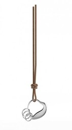 Georg Jensen HEART Brelok do Kluczy na Skórzanym