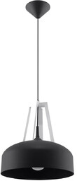 Lampa wisząca CASCO czarna/biała SL.0389 - Sollux Sprawdź