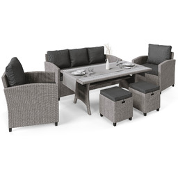 Zestaw mebli ogrodowych Genova Szary/Grafitowy