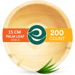 ECO SOUL 200szt. Miski z Liści Palmowych 15cm