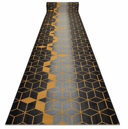 CHODNIK podgumowany 90 cm HEKSAGON czarny / złoty