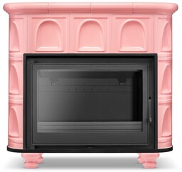 Piec kominek kaflowy z żeliwnym wkładem FLORENCJA Barbie