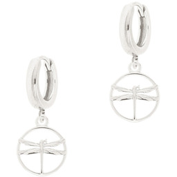 Srebrne kolczyki z ważkami