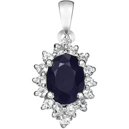 KATE Srebrny wisiorek z dużym szafirem 1,6 ct.