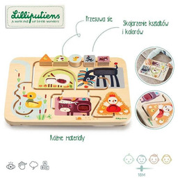 Drewniana tablica labirynt sensoryczny Farma 83339 Lilliputiens