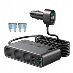 9w1 ładowarka samochodowa rozdzielacz 5x USB 1x USB-C