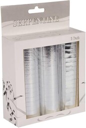 Folat - Papierowe serpentyny metaliczne srebro