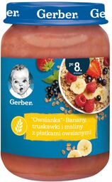 Gerber, Owsianka, banan, truskawki i maliny z płatkami