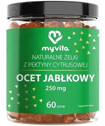 Ocet Jabłkowy Naturalne Żelki, MyVita, 60 sztuk