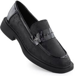 Półbuty damskie lordsy czarne Potocki SZ12650
