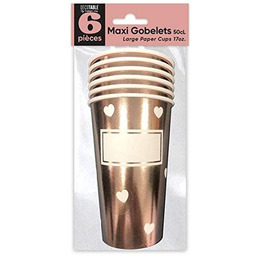 niespodzianka duży kubek serce różowe złoto konfigurowalny 50cl