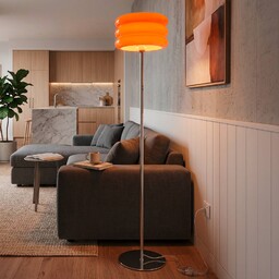 EGLO Lampa stojąca Tortora, żółty / pomarańczowy, salon