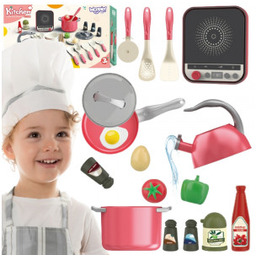 WOOPIE Zestaw Małego Kucharza Indukcja Garnki Patelnia Czajnik