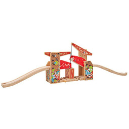 Podwójny podnoszony most Graffiti z torami do kolejki