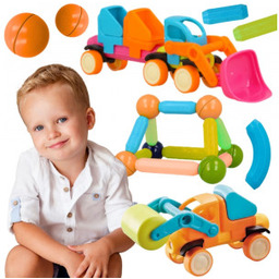 Klocki Magnetyczne Konstrukcyjne Pojazdy 52 el