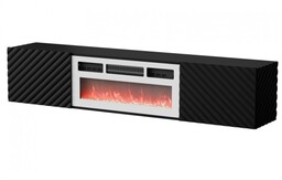 Cama Meble Szafka RTV LARA 183x35x37 czarny mat