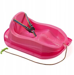 Sanki plastikowe mini bobek różowe