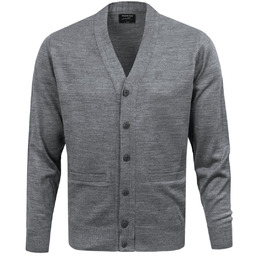 Męski Sweter Wełniany na Guziki - Kardigan -
