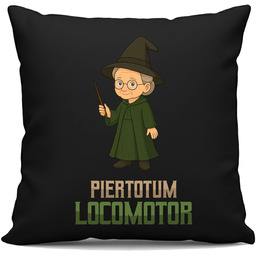 Piertotum Locomotor - Minerwa McGonagall - czarna poduszka