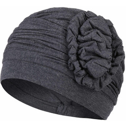 Turban Lotus-Uni Bamboo by Christine Headwear, niebieski nakrapiany,