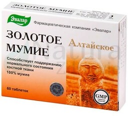 Złote Mumio oczyszczone Ałtajskie Evalar 60 tabletek 200mg