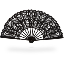 Wachlarz koronkowy - czarny