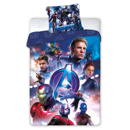 Faro Pościel bawełniana 160x200 Avengers 0810 niebieska poszewka