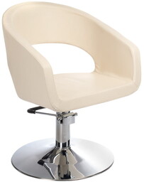 Fotel fryzjerski Paolo BH-8821 kremowy