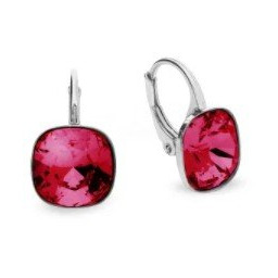 ankabizuteria.pl Kolczyki srebrne Swarovski Barete crystals w kolorze