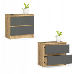 Komoda szafka K60 2 szuflady artisan-grafit Akd