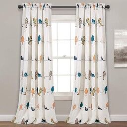 Lush Decor Rowley ptaki zasłony zaciemniające zestaw paneli