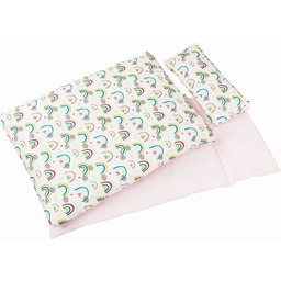 Komplet pościeli do łóżeczka dla lalek wózka Tęcza