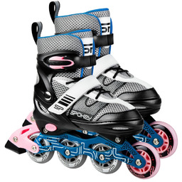 Łyżworolki Rolki Regulowane Rekreacyjne Dziecięce Kauczukowe ABEC-7 Spokey