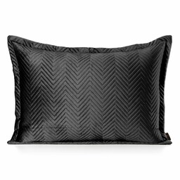 Eurofirany Poszewka dekoracyjna 50x70 Sofia czarna welurowa