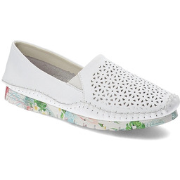 Artiker Białe Półbuty Wygodne Ażurowe Obuwie Damskie