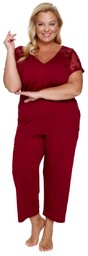 Piżama damska PB 7259 burgundy red