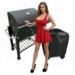 Grill węglowy ogrodowy DeKRAFT Angular żeliwny ruszt pokrowiec