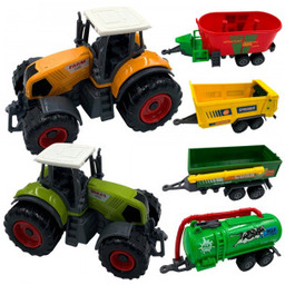 Zestaw Mini Farmera Traktory z Przyczepami
