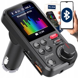 Transmiter Bluetooth Fm Zestaw Głośnomówiący Qc Sd BT5,0